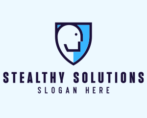 Human Face Shield logo design