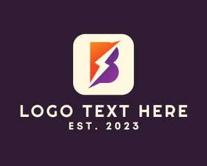 Generic - Lightning Letter B App logo design