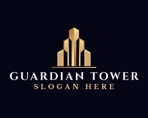 Luxury Real Estate Skyscraper logo design