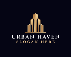 Luxury Real Estate Skyscraper logo design