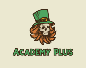 Corpse - Irish Leprechaun Skull logo design