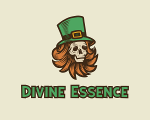 Saint - Irish Leprechaun Skull logo design