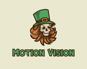 Scary - Irish Leprechaun Skull logo design