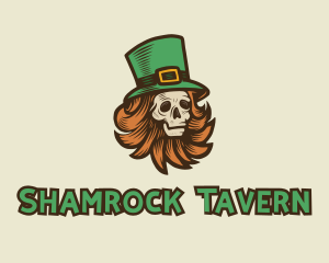 Irish - Irish Leprechaun Skull logo design