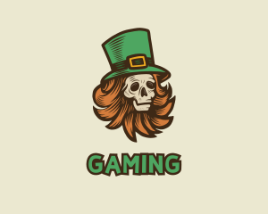 Horror - Irish Leprechaun Skull logo design