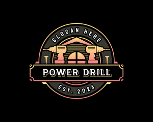 Handyman Drill Construction logo design