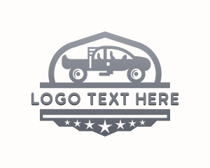 Sports Car - Pick-Up Truck Garage logo design
