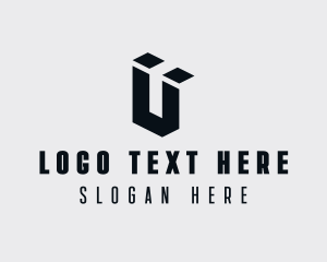 Industrial Company Letter U logo design