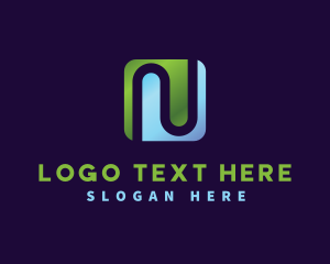 Letter N - Wave  Technology Letter N logo design
