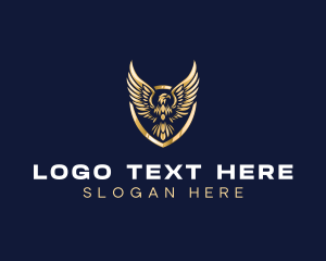 League - Luxury Shield Eagle logo design