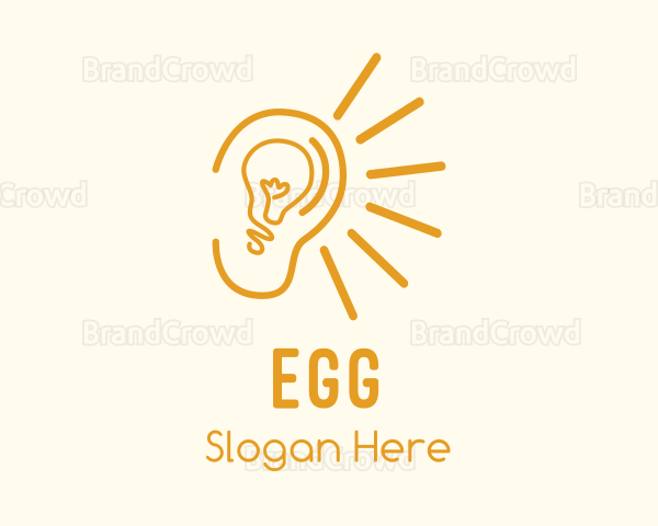 Bright Light Bulb Ear Logo
