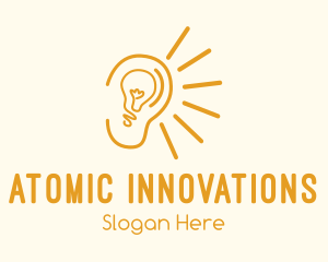 Bright Light Bulb Ear logo design