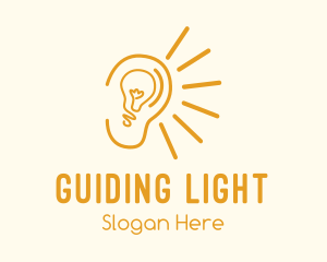 Bright Light Bulb Ear logo design