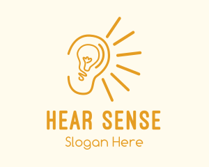 Bright Light Bulb Ear logo design