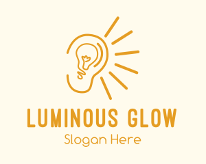 Bright - Bright Light Bulb Ear logo design