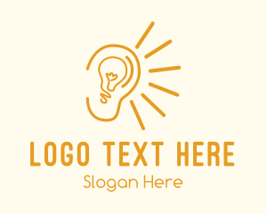 Bright Light Bulb Ear Logo