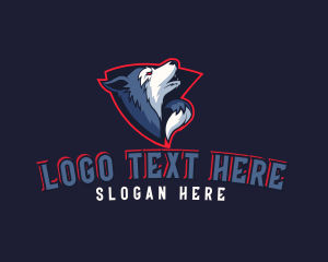 League - Hunter Howl Wolf logo design