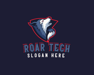 Roar - Hunter Howl Wolf logo design
