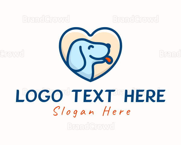 Dog Happy Heart Logo