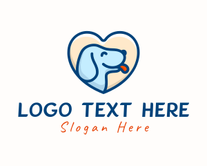 Veterinary - Dog Happy Heart logo design