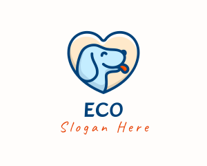 Hound - Dog Happy Heart logo design
