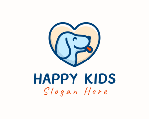 Dog Happy Heart logo design