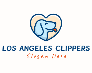 Pet Care - Dog Happy Heart logo design