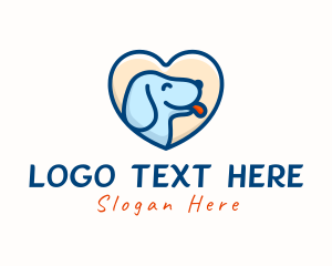 Animal Shelter - Dog Happy Heart logo design