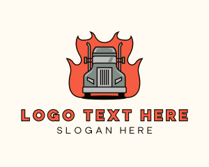 Blazing - Blazing Freight Truck logo design