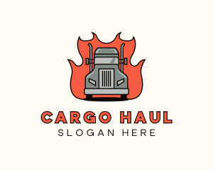 Blazing Freight Truck logo design