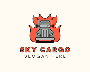 Blazing Freight Truck logo design