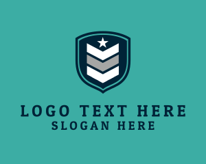 Veteran - Military Rank Shield logo design