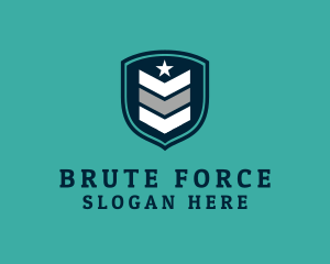 Military Rank Shield logo design