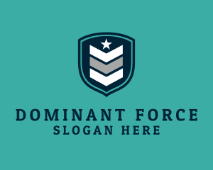 Military Rank Shield logo design