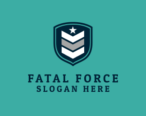 Military Rank Shield logo design