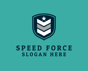 Military Rank Shield logo design