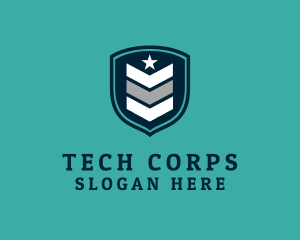 Corps - Military Rank Shield logo design