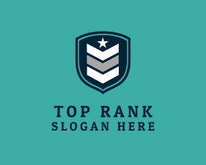 Military Rank Shield logo design