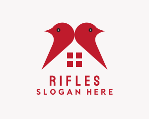 Aviary - Red Bird House logo design