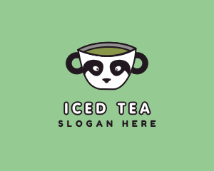 Panda Matcha Cup logo design