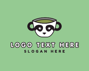 Green Tea - Panda Matcha Cup logo design