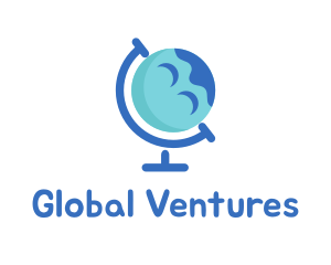 Foreign - Blue Globe Planet logo design