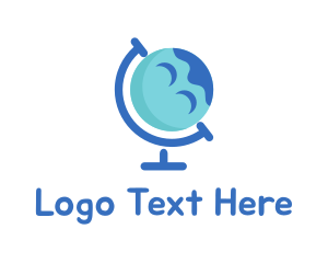 Blue Globe Planet Logo