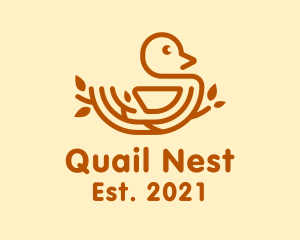 Brown Nest Bird  logo design