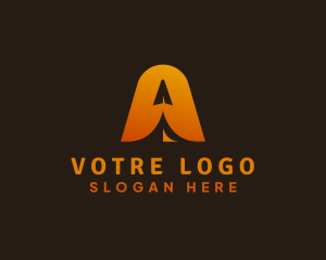 Marketing - Paper Airplane Letter A logo design