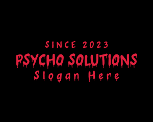 Psycho - Scary Bloody Business logo design