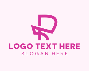 Cosmetics - Pink Letter R logo design
