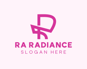 Pink Letter R logo design