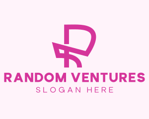 Pink Letter R logo design