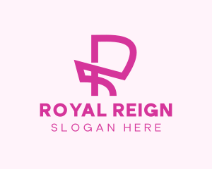 Pink Letter R logo design